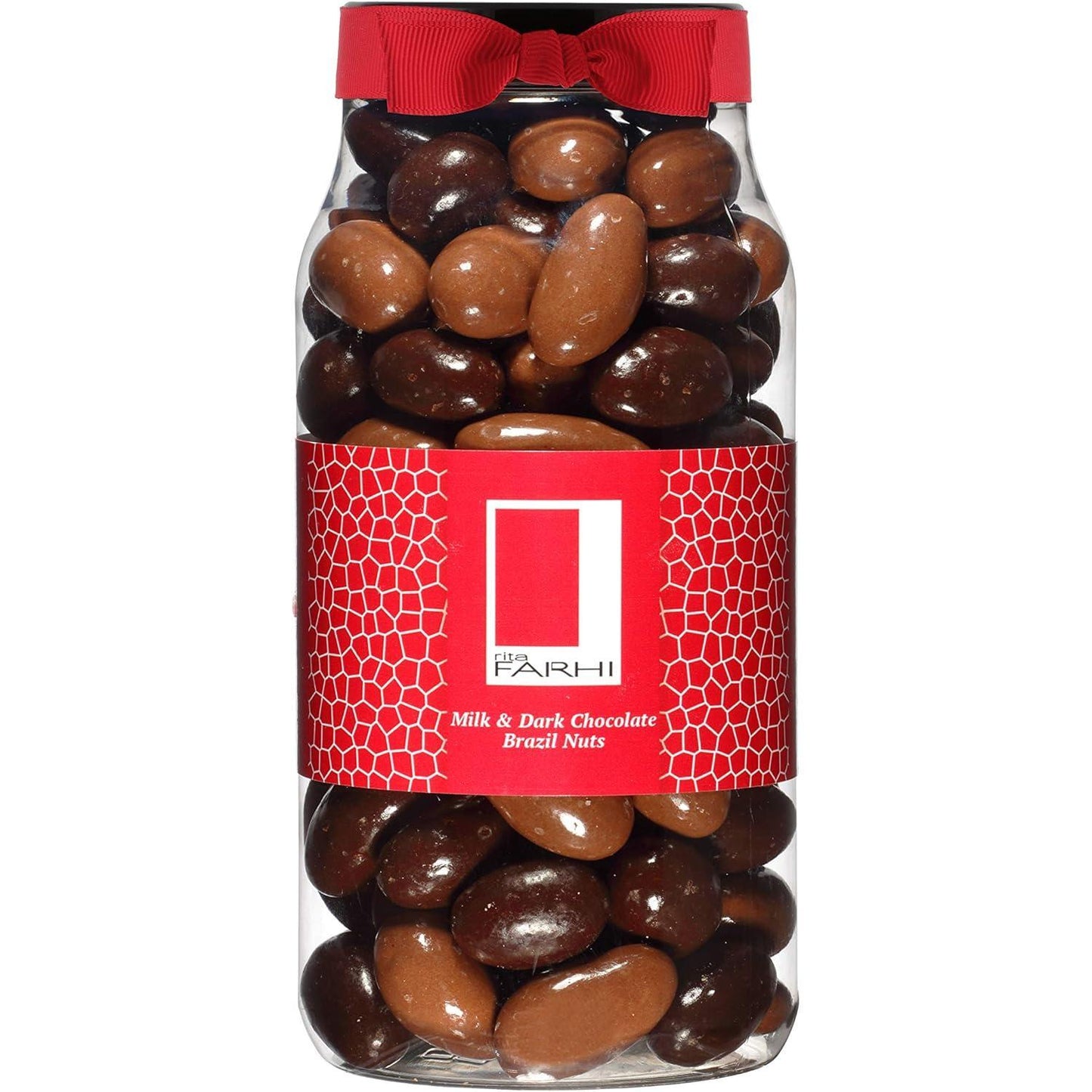 Rita Farhi Milk Chocolate Coated Pistachios in a Luxury Gift Jar 780G - New Palm Oil Free Recipe
