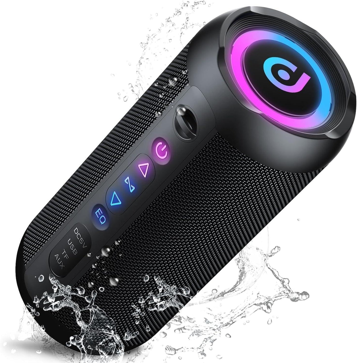 Taopodo Portable Bluetooth Speaker with 30W Stereo Sound, 3 EQ Mode & 3 RGB Lights, IPX7 Waterproof, 30H Playtime, TWS Wireless Pairing, Outdoor Speaker for Home, Outdoors and Hiking