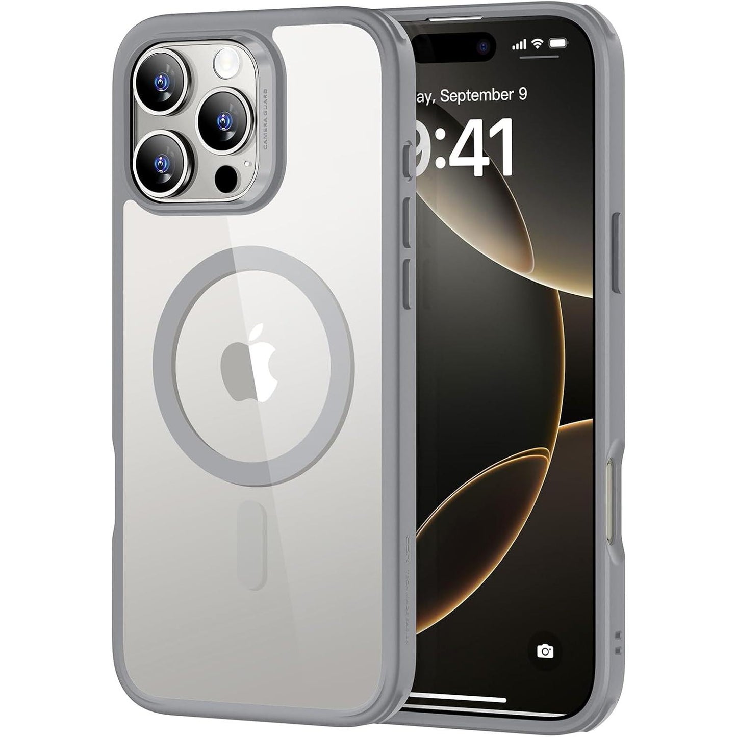 ESR iPhone 17 Pro Case Military-Grade Drop Protection Shock-Absorbing Air Guard Corners Camera Control Cover Magsafe Compatible Hybrid Series Clear Acrylic Magnetic Wireless Casing