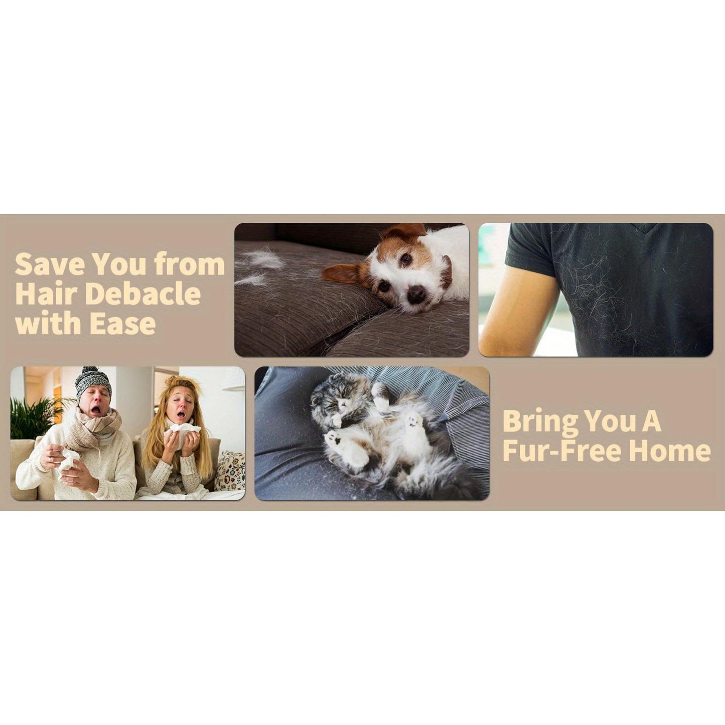 Pet Lint Hair Remover Reusable Roller Washable Portable Dogs & Cats Fur Shaver