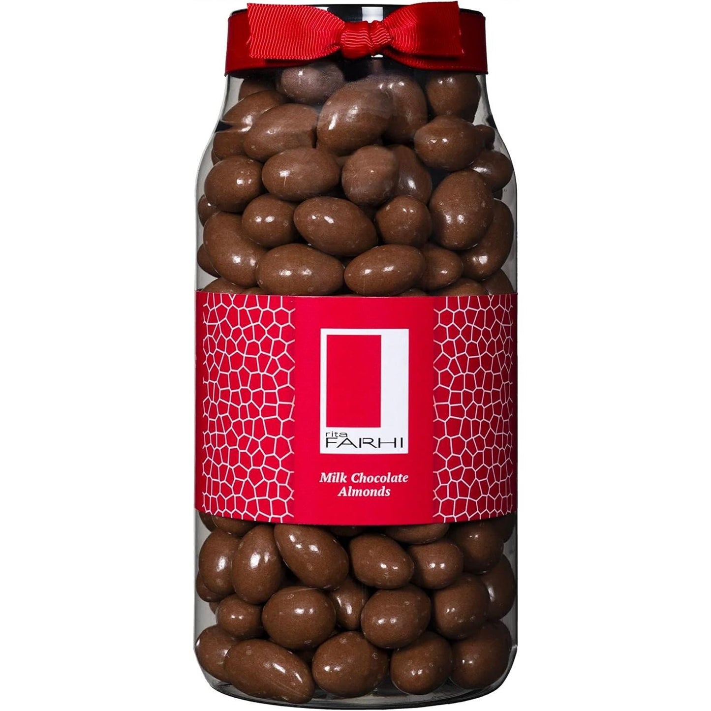 Rita Farhi Milk Chocolate Coated Pistachios in a Luxury Gift Jar 780G - New Palm Oil Free Recipe