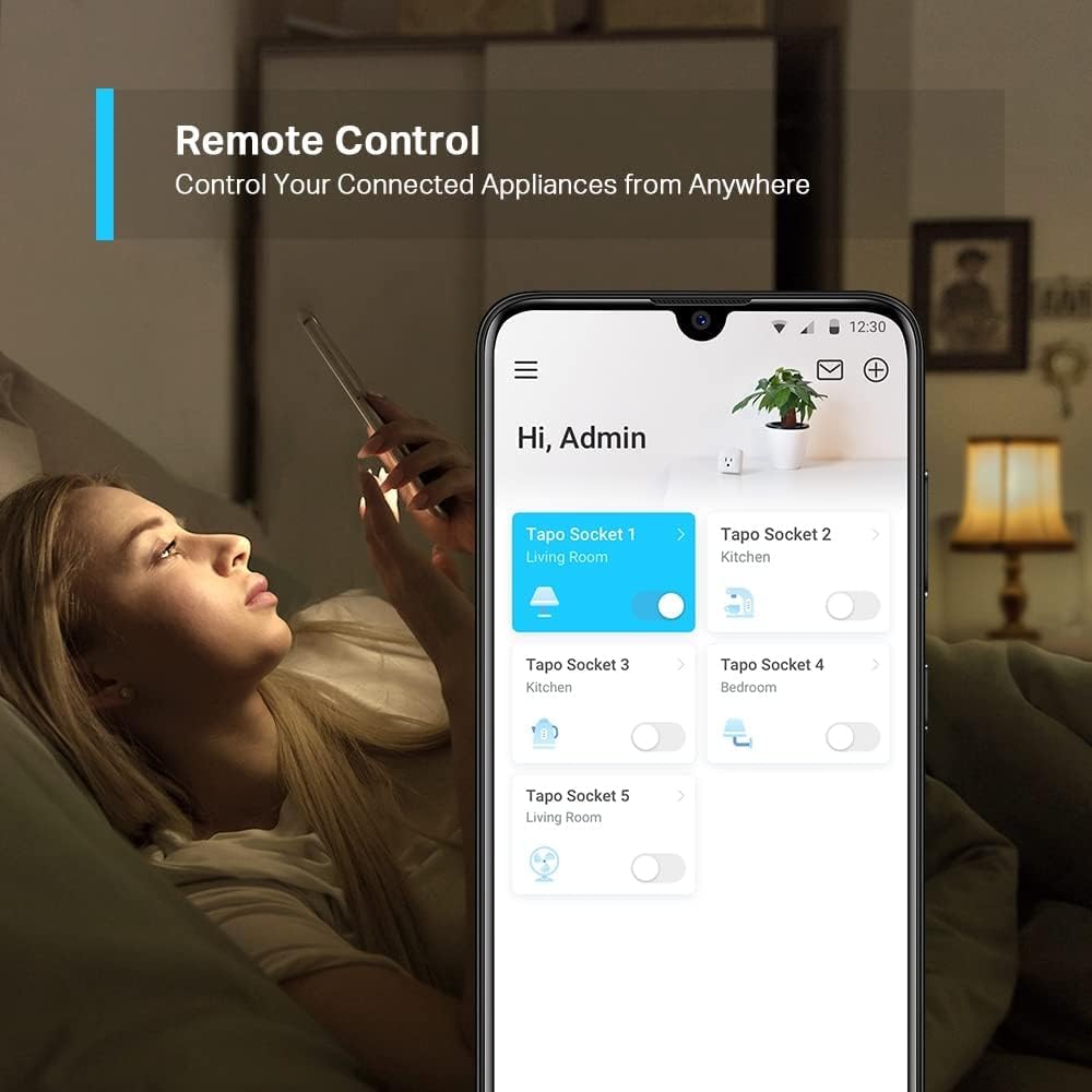Tapo P100 Smart Plug, Wi-Fi Plug, App Remote Control, Alexa Plug, Voice Control with Alexa & Google, Away Mode, Scheduling & Timer, Device Sharing, Easy Quick Set Up, Multiple Safety Guarantees