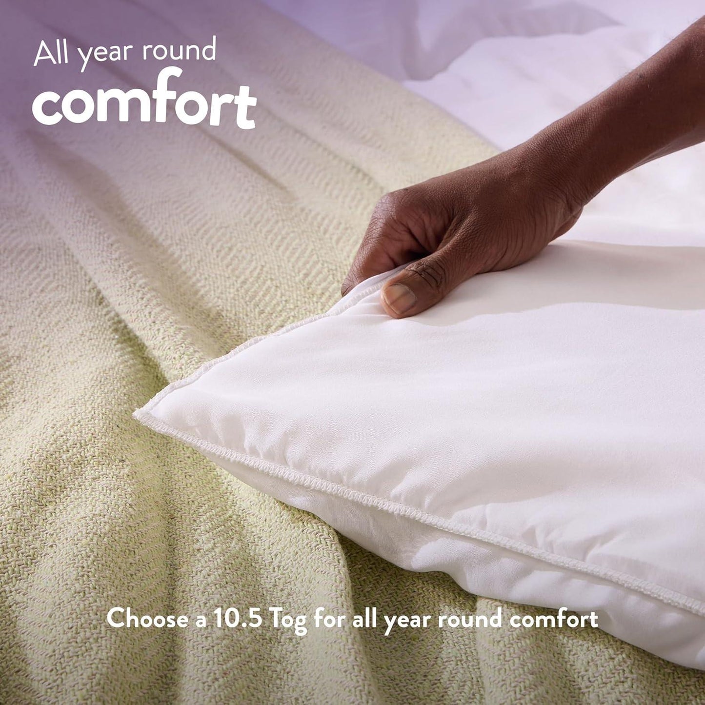 Slumberdown anti Allergy Single Duvet 10.5 Tog - Allergy UK Approved All Year round Single Quilt for Allergy Sufferers - Made in the UK, anti Bacterial and Machine Washable Bedding (135 X 200Cm)