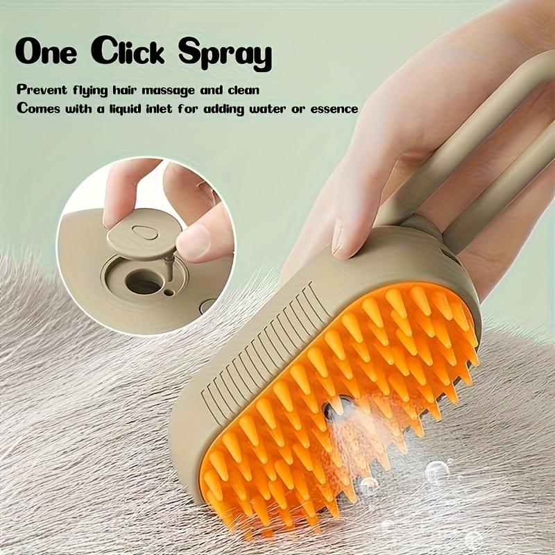 Brush Hair Steam Spray Rechargeable Grooming Shedding Cat Dogs Massage Electric