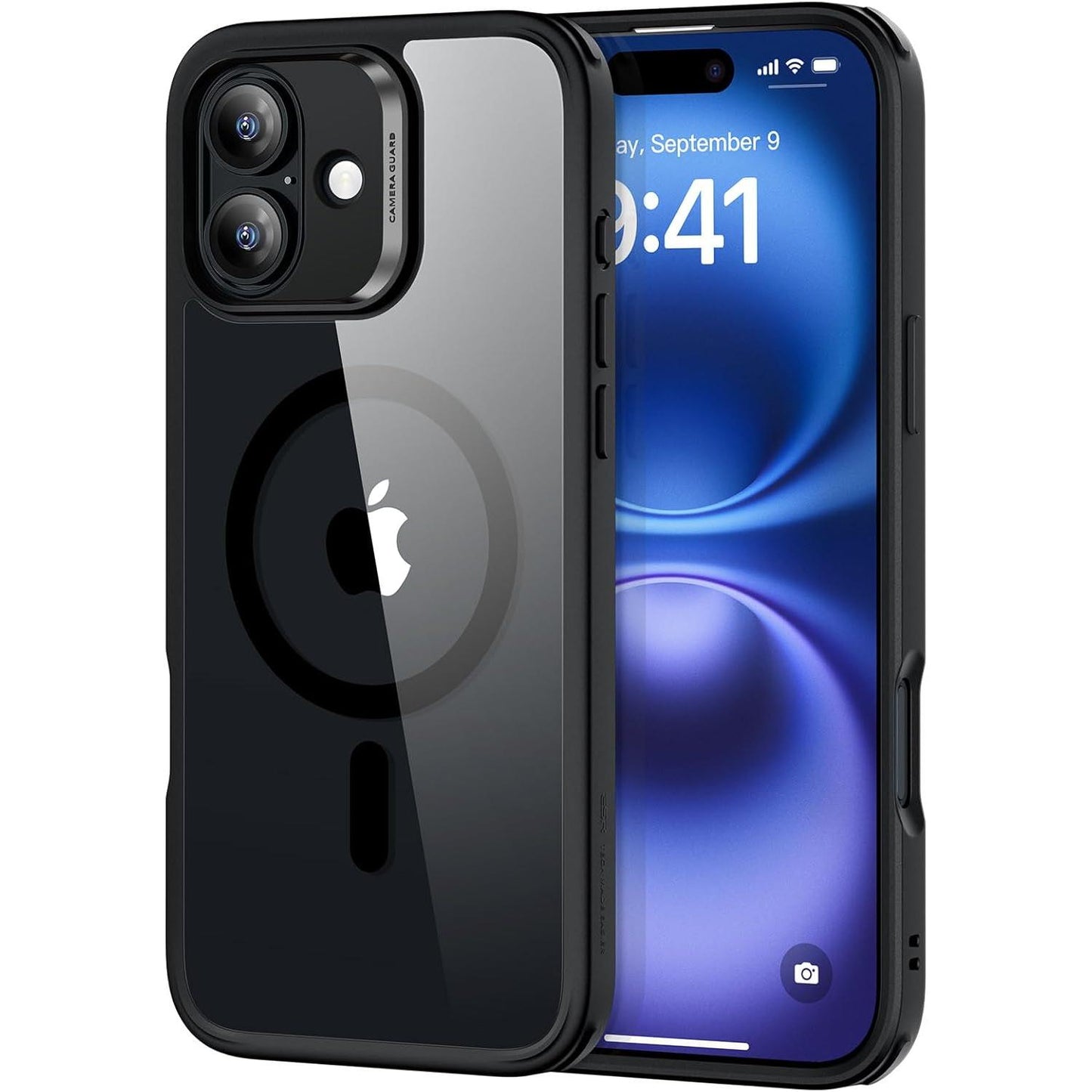 ESR iPhone 17 Pro Case Military-Grade Drop Protection Shock-Absorbing Air Guard Corners Camera Control Cover Magsafe Compatible Hybrid Series Clear Acrylic Magnetic Wireless Casing