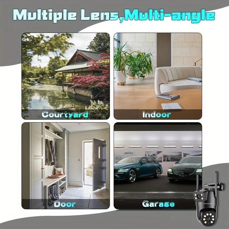 CCTV Wireless WiFi IP Camera Dual Lens Home Security Night Vision Indoor Outdoor