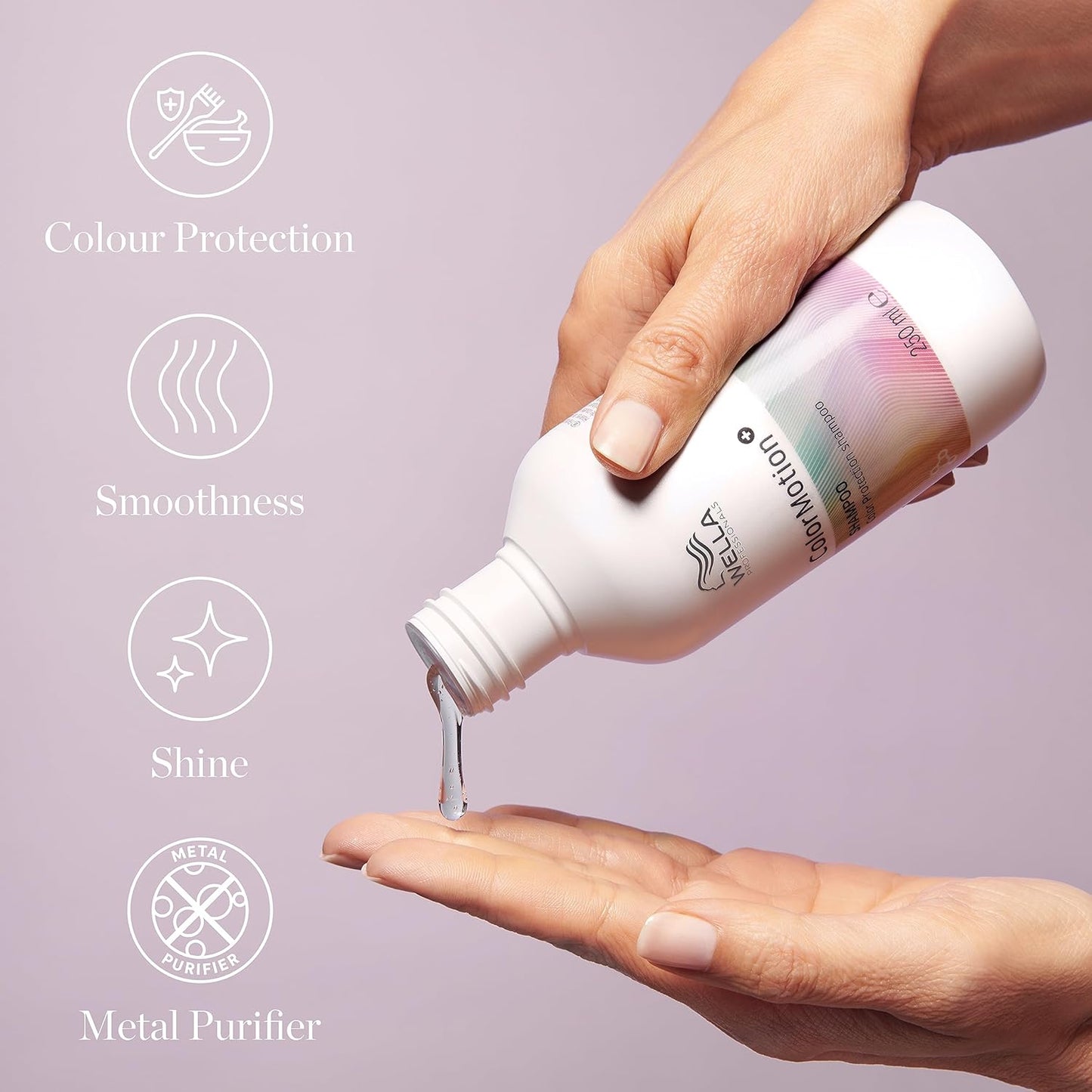 Wella Professionals Colormotion+ Color Protection Shampoo 250ml - Strengthens & Protects Dyed Hair for 8 Weeks - Smooths & Enhances Shine - Ideal Haircare Gift
