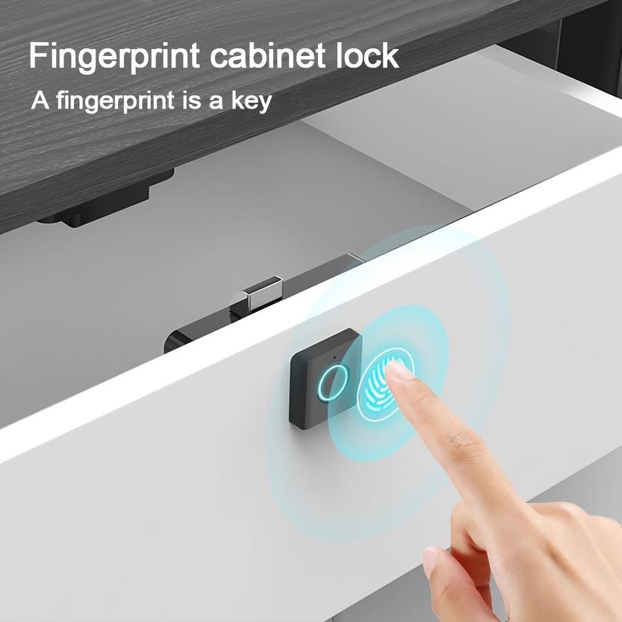 [Smart Fingerprint Lock] Keyless Biometric Smart Fingerprint Drawer Lock | Battery Powered, Easy Installation | for Home and Office Cabinets, Shoe Cabinets