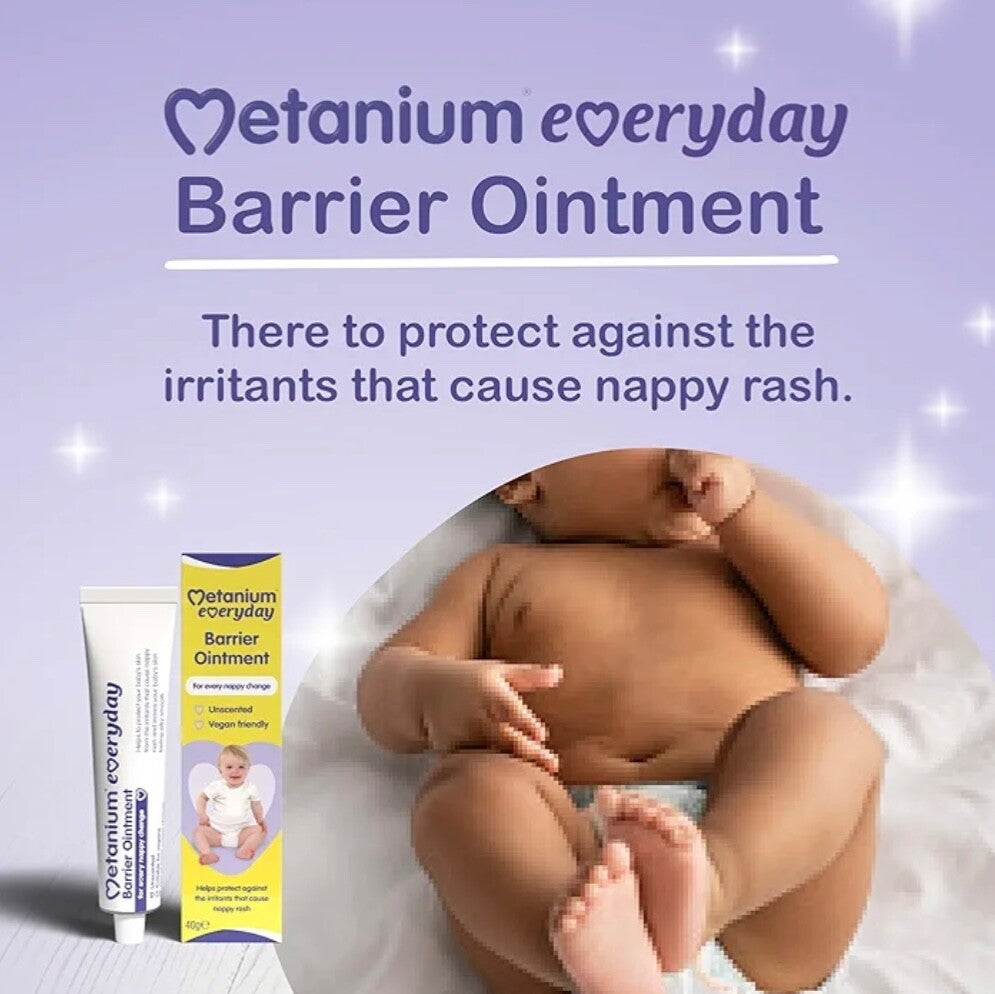Metanium Everyday Barrier Ointment 40g | Fragrance-Free Nappy Cream-Rash Protect