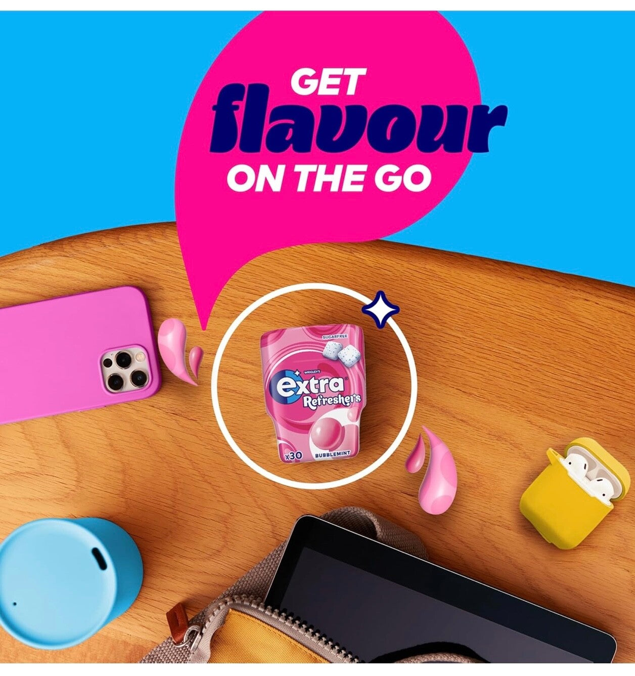 Wrigley’s Extra Refreshers Sugarfree Chewing Gum 30pcs - Tropical & Bubble Mint!