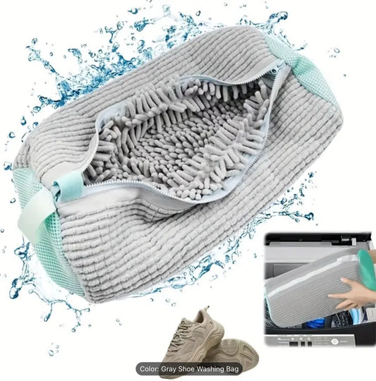 Large Reusable Shoe Washing Bags Thickened Mesh Laundry Zipper Cleaning Machine
