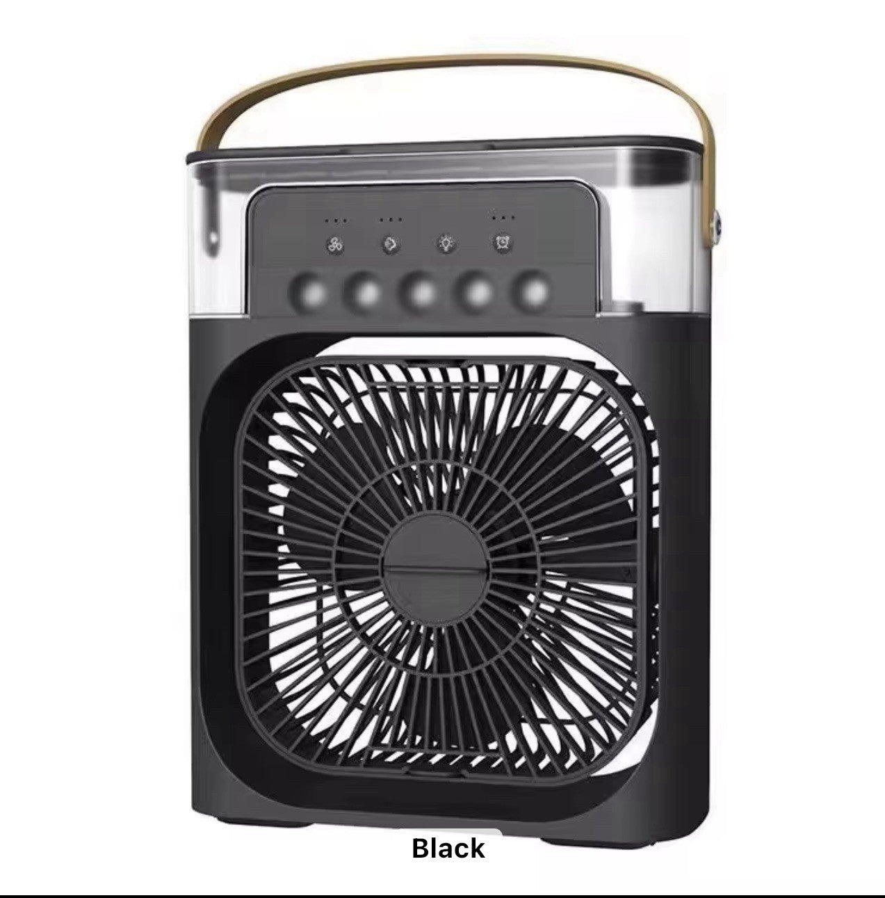 Portable 3in1 Ice Mist Fan Air Conditioner Household Small Air Cooler USB Lights