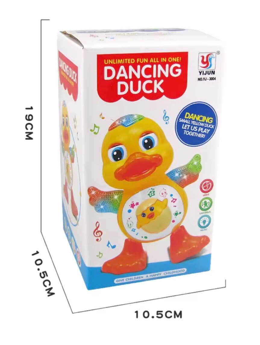 Electric Dancing Duck Music Lights Flashing & Blinking Eyes Educational Kids Toy