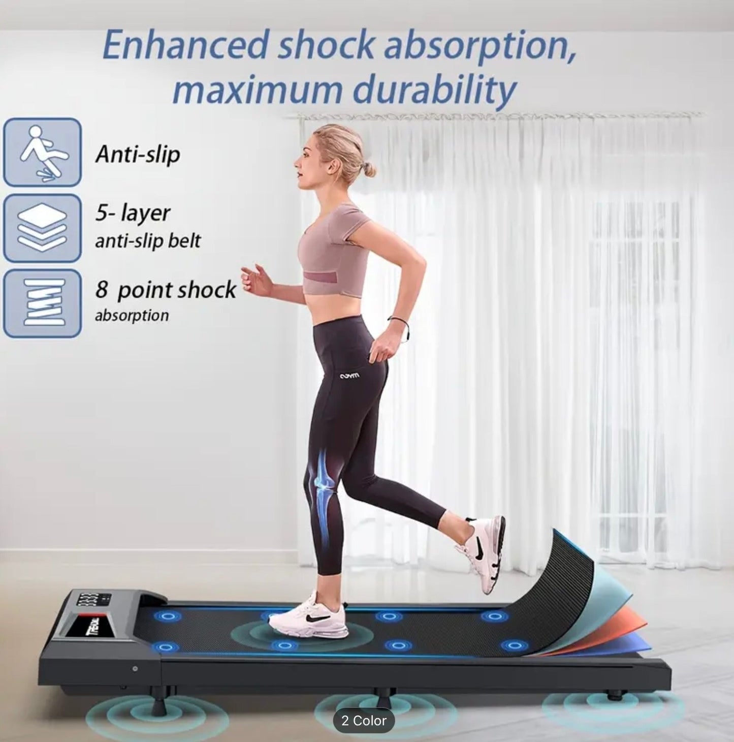 Walking Pad Treadmill Electric Incline Fitness Machine Home Under Desk Remote