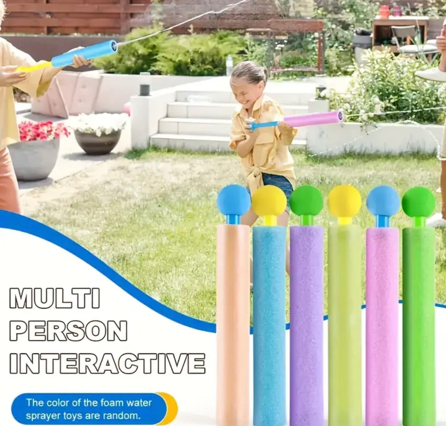 3 Foam Water Gun Blaster Pistol Kids Pack Outdoor Pool 1000 Kids Water Balloons