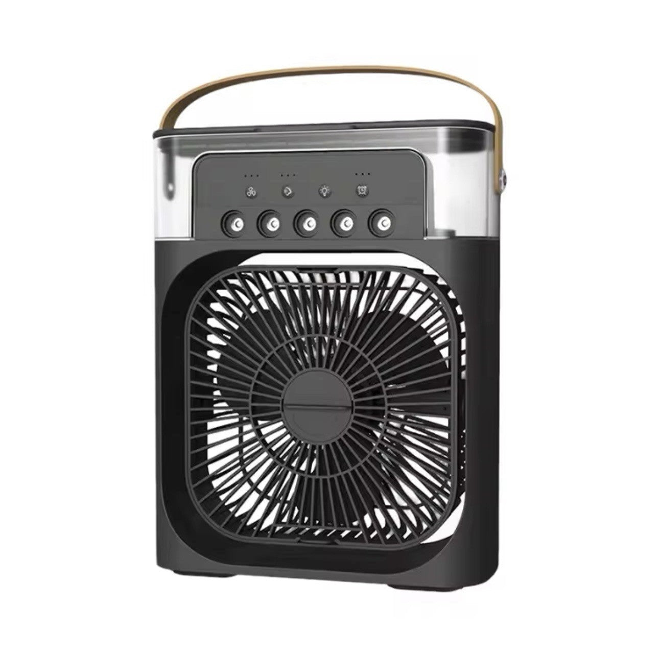Portable 3in1 Ice Mist Fan Air Conditioner Household Small Air Cooler USB Lights