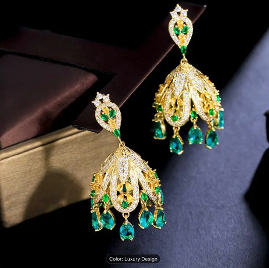 Elegant Earrings Tassel Women Fashion Long Water Drop Zirconia Gift Jewellery