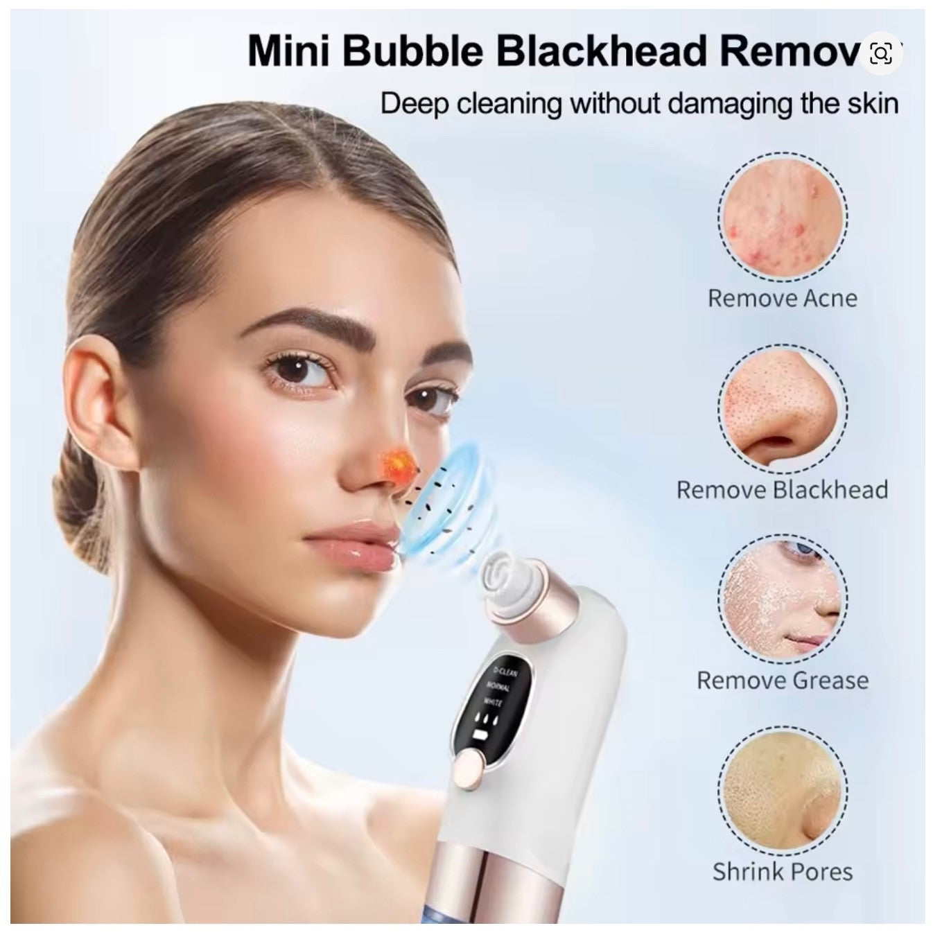 Professional Portable Facial Blackhead Remover Rechargeable Electric Painless