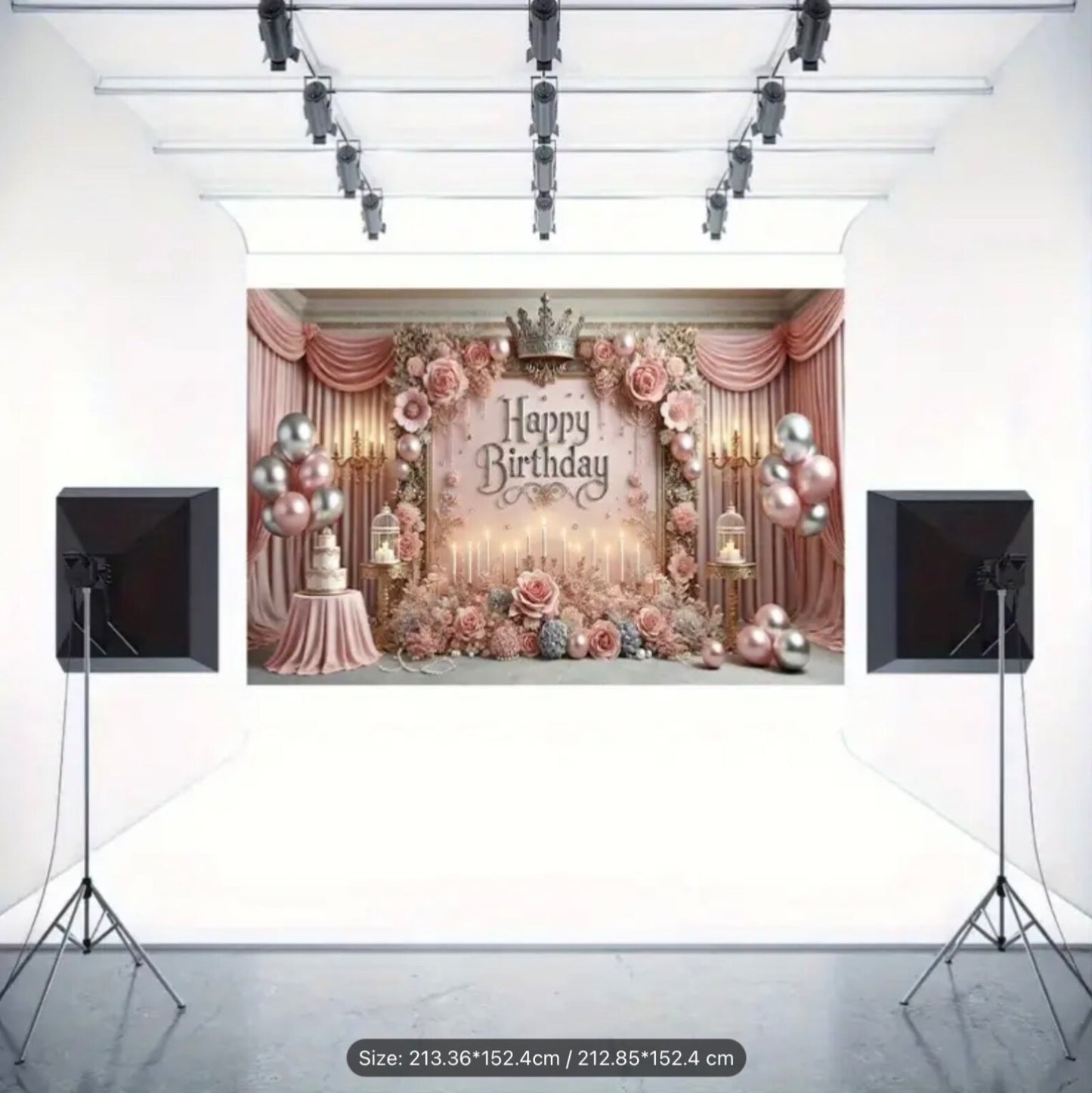 Large Backdrop Kids Birthday Banner Party Background Decor Photography Props
