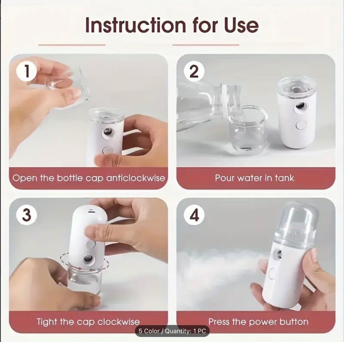 Hydration Sprayer UK Facial Mister Spray Machine Handy Cool Nano USB Mist GlowUp