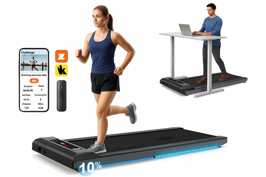 Walking Pad Treadmill Electric Incline Fitness Machine Home Under Desk Remote