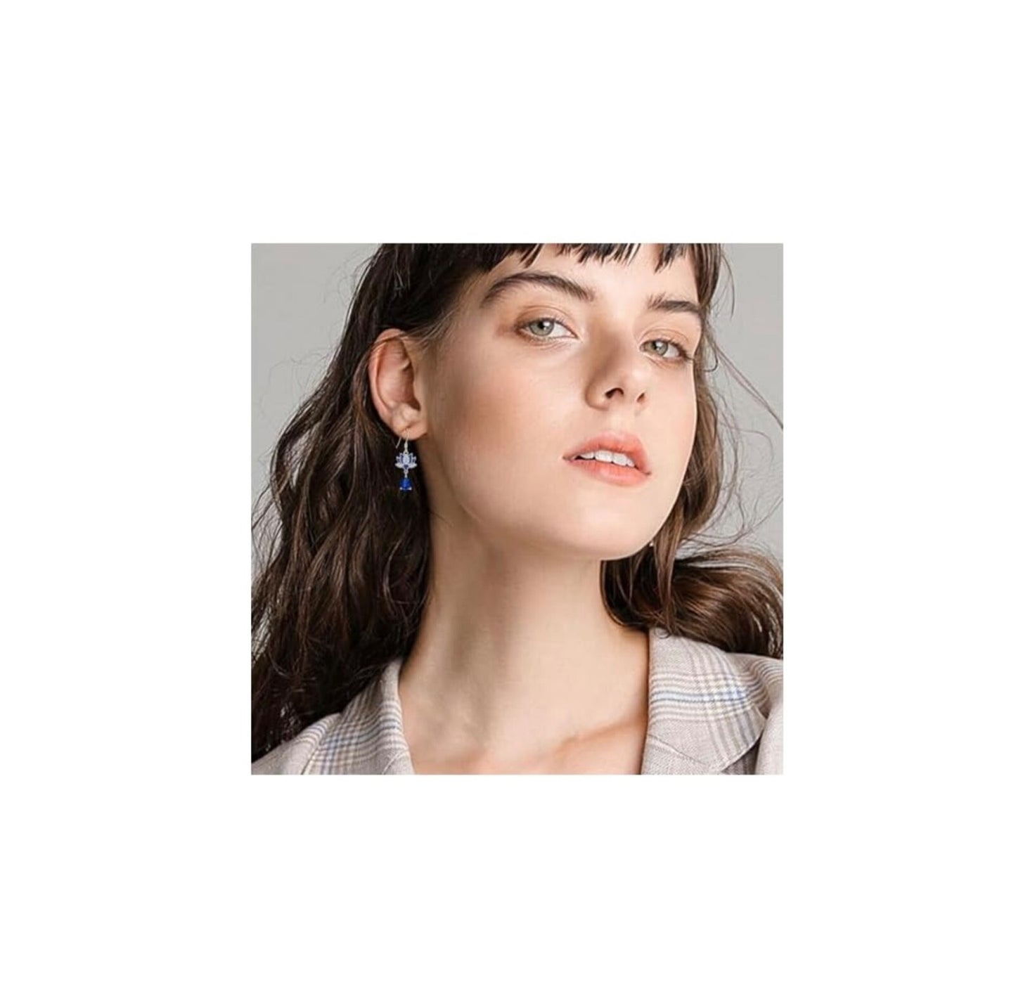 925 Sterling Silver CZ Flower Stud & Dangle Earrings Jewellery Gift Women Girls