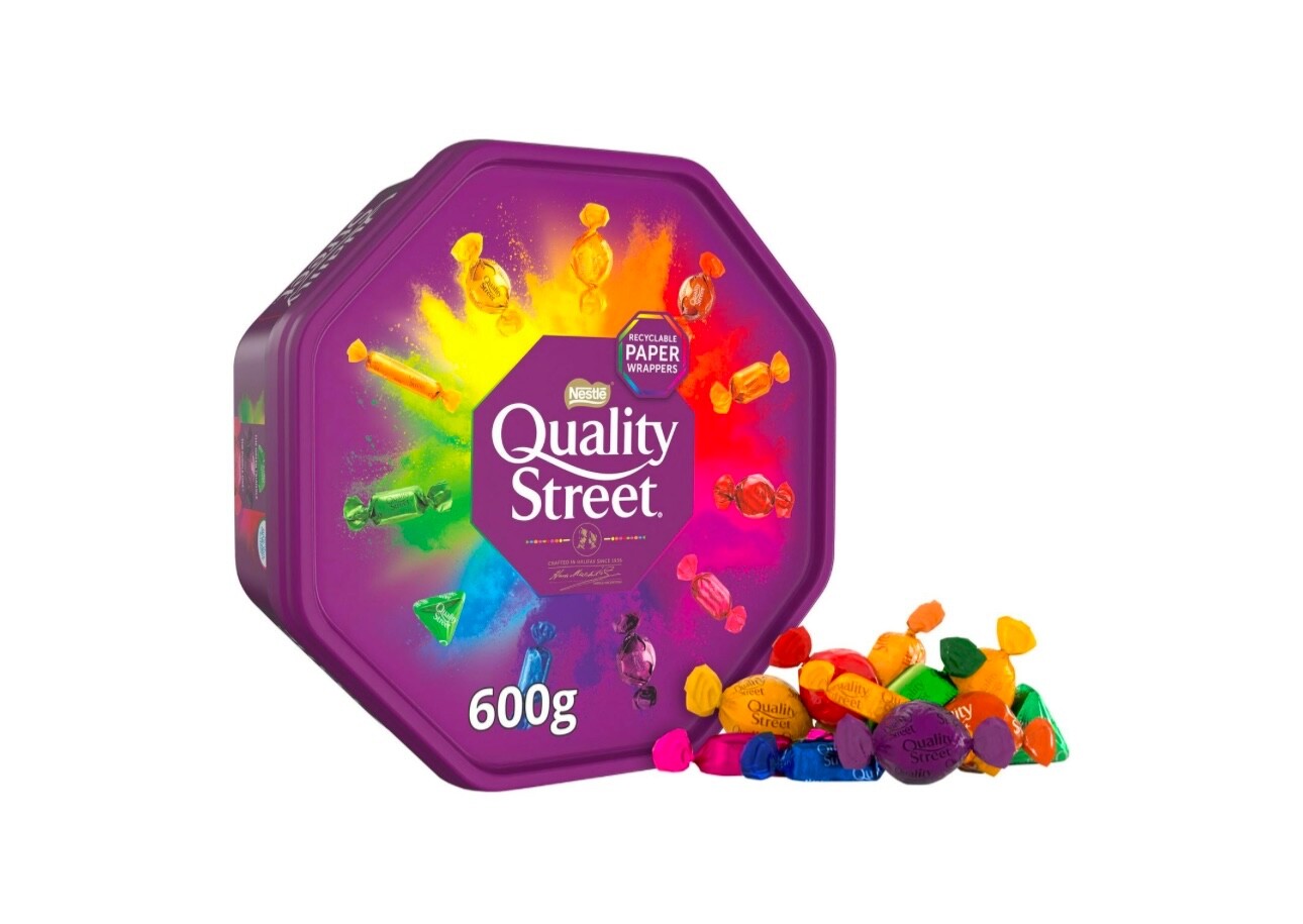 Nestlé Quality Street Chocolates & Toffees 600g Gift Box Tub – Classic Treat!
