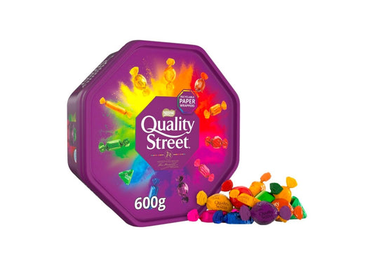 Nestlé Quality Street Chocolates & Toffees 600g Gift Box Tub – Classic Treat!
