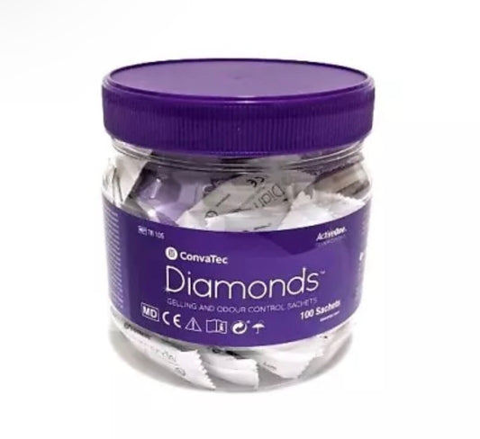 ConvaTec Diamonds Gelling and Odour Control Sachets TR105 100 Sachets Stoma