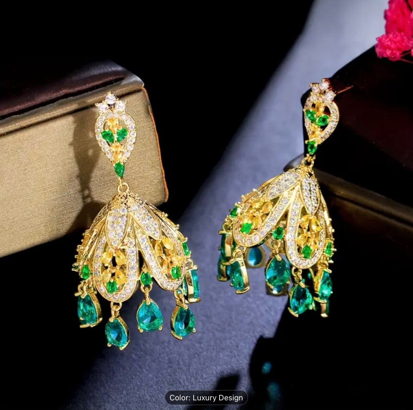 Elegant Earrings Tassel Women Fashion Long Water Drop Zirconia Gift Jewellery