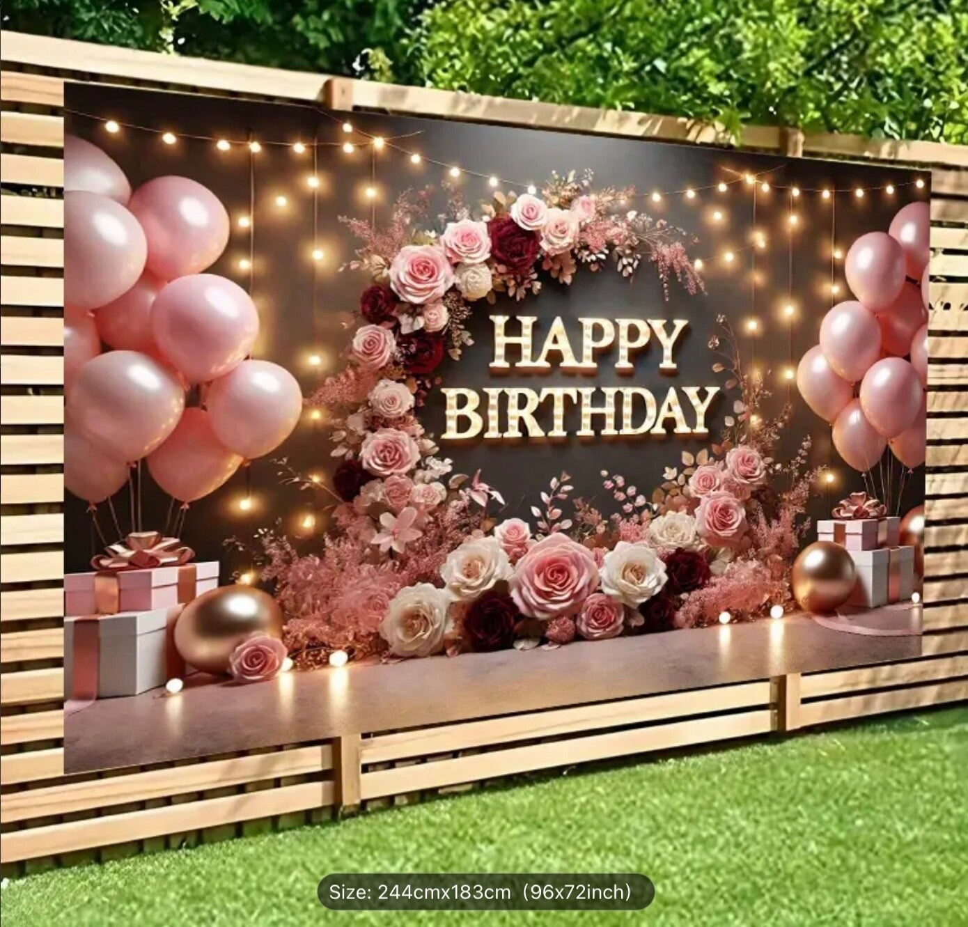 Large Backdrop Kids Birthday Banner Party Background Decor Photography Props