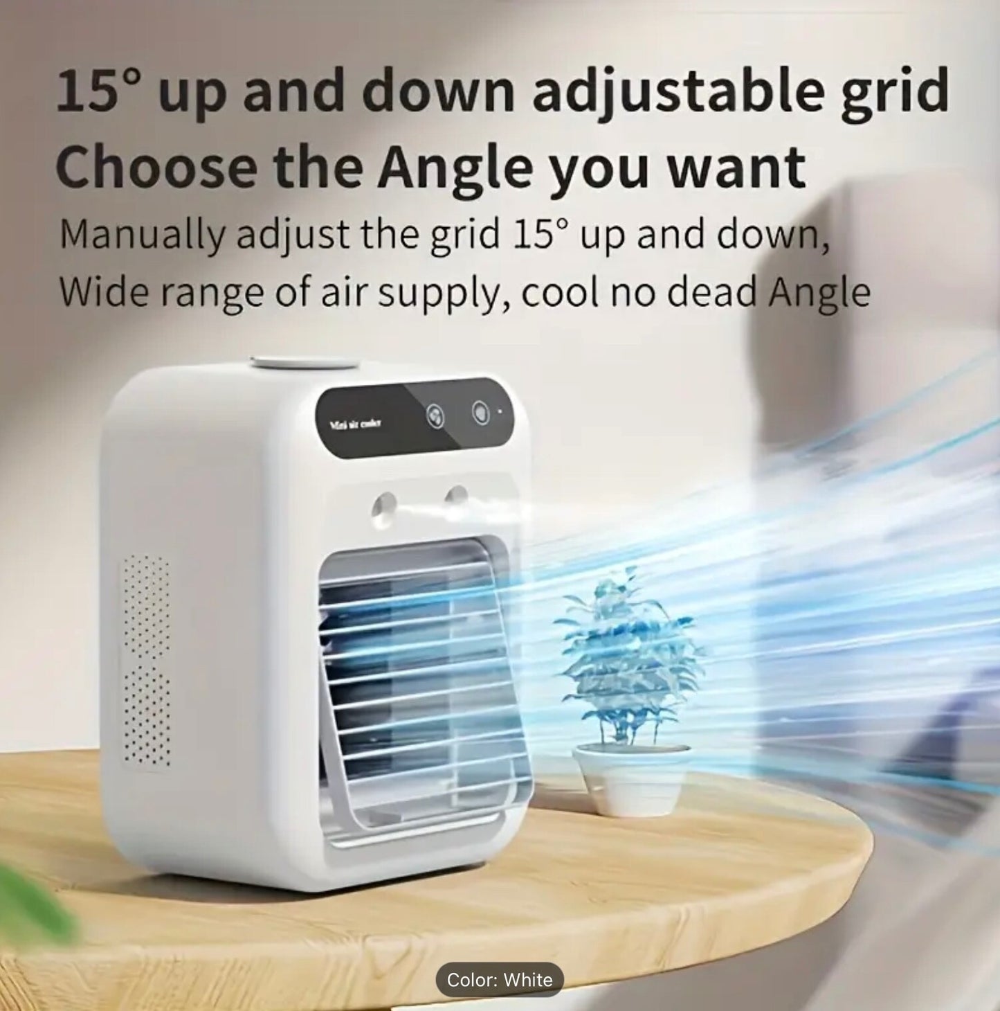 Portable Air Cooler Ice Mist Fan Desktop USB Rechargeable Summer Cooling Fan Gem