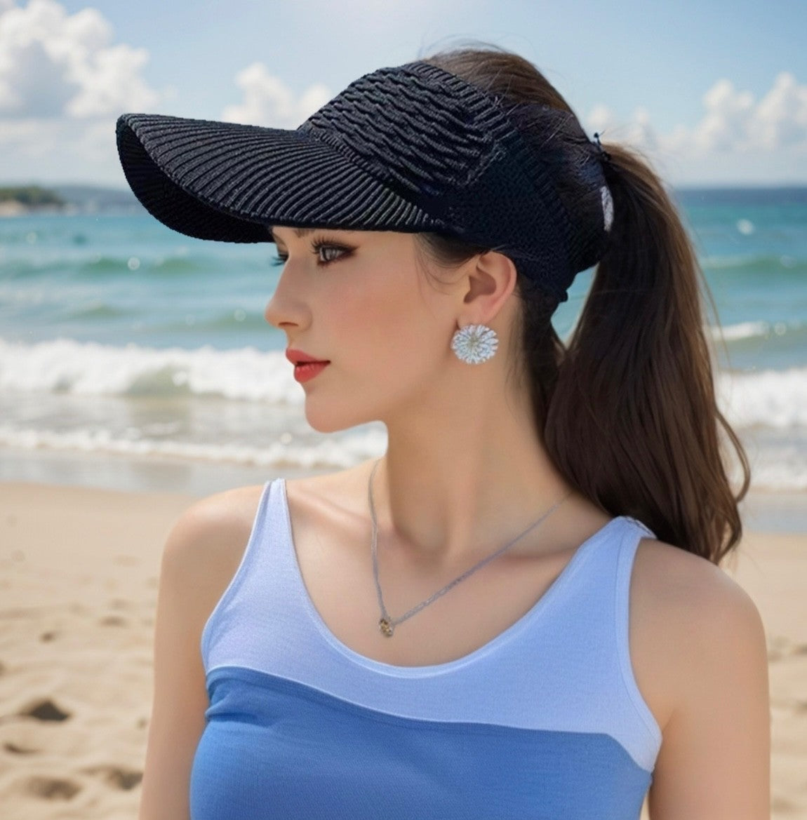 Adjustable Plain Summer Hats Mens Womens Breathable UV Protection Sports Sun Hat