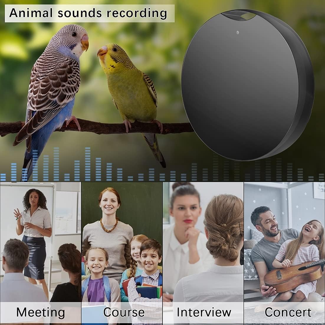 Pendant Voice Recorder USB Rechargeable Voice Activated Digital Record Playback