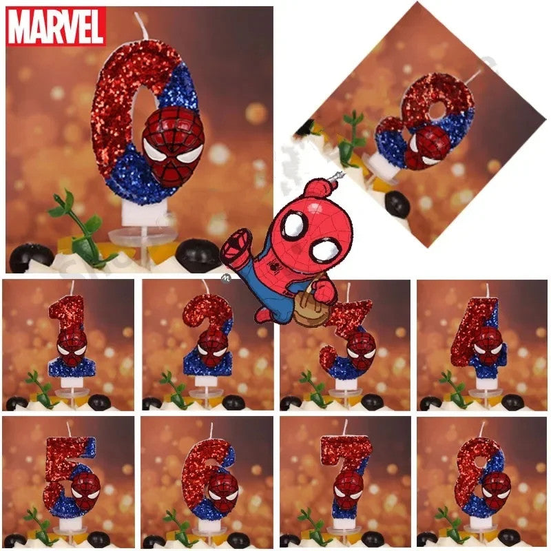 Marvel Spider Man Glitz Birthday Candle Party Cake Decorations Girls Boys Happy