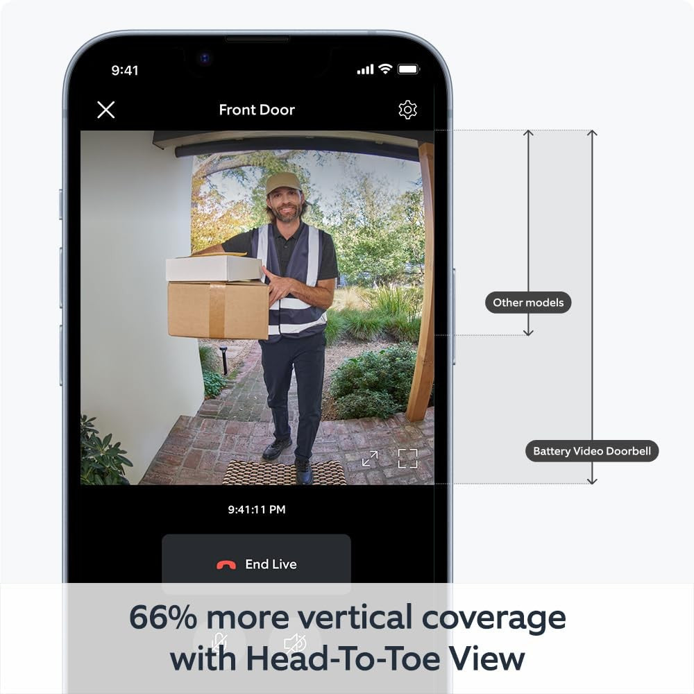 Ring Battery Video Doorbell Wireless 3rd Gen( 2024 release)| Indoor Video Camera