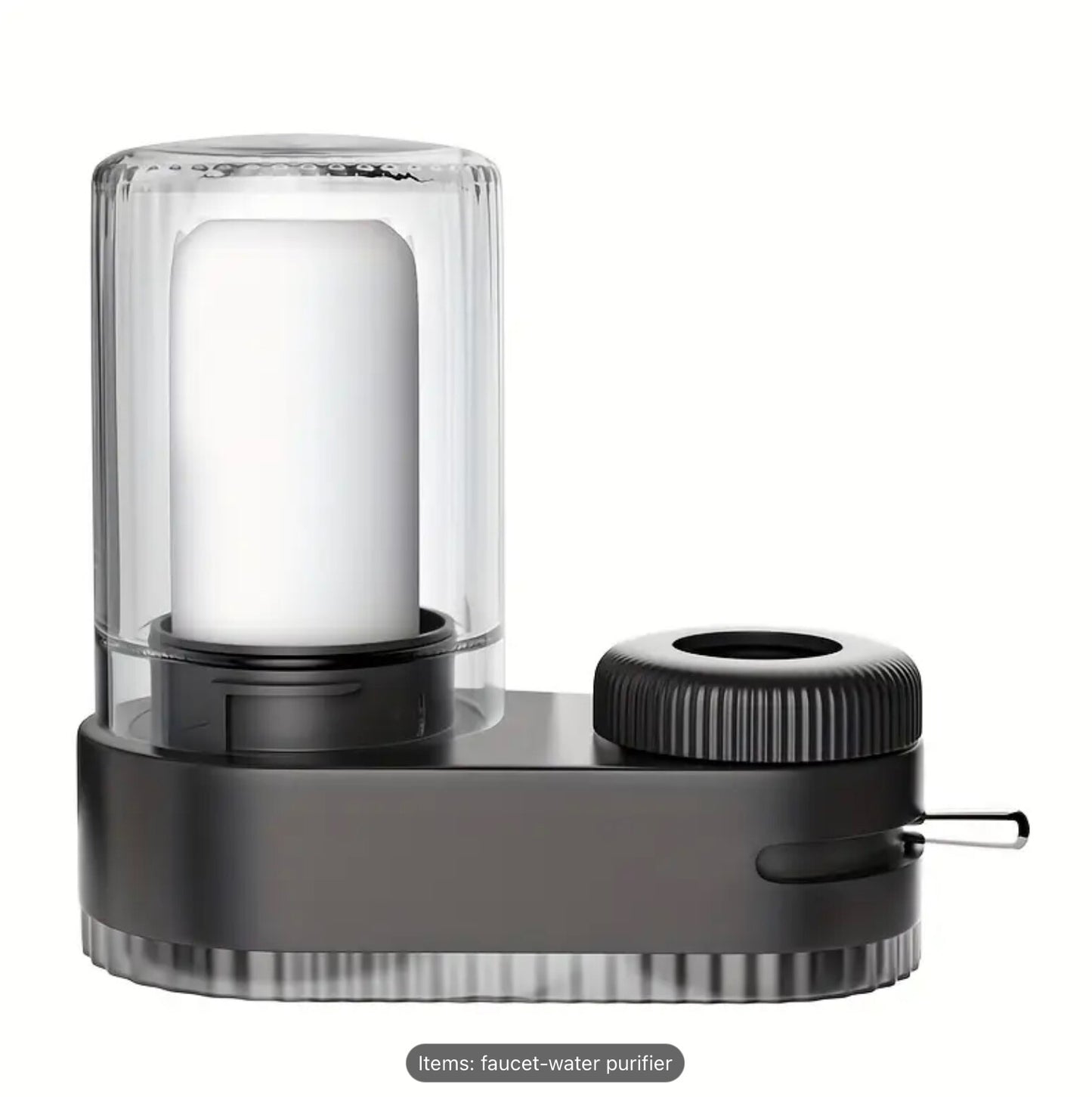 Faucet Water Purifier Filter Grey Portable Tap Attachments 2 Cartridges Kitchen