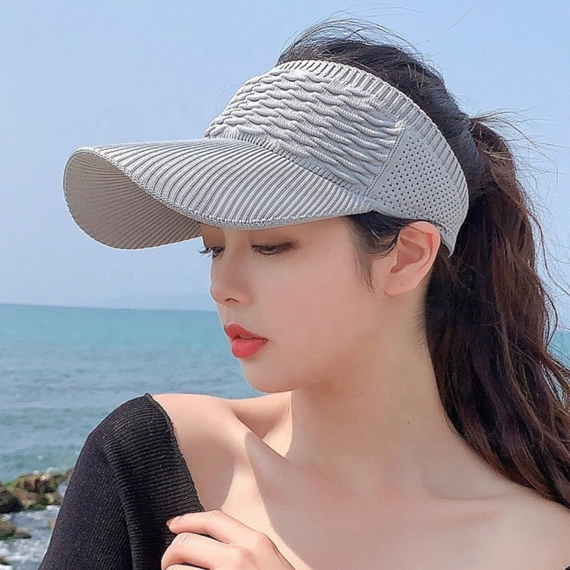 Adjustable Plain Summer Hats Mens Womens Breathable UV Protection Sports Sun Hat
