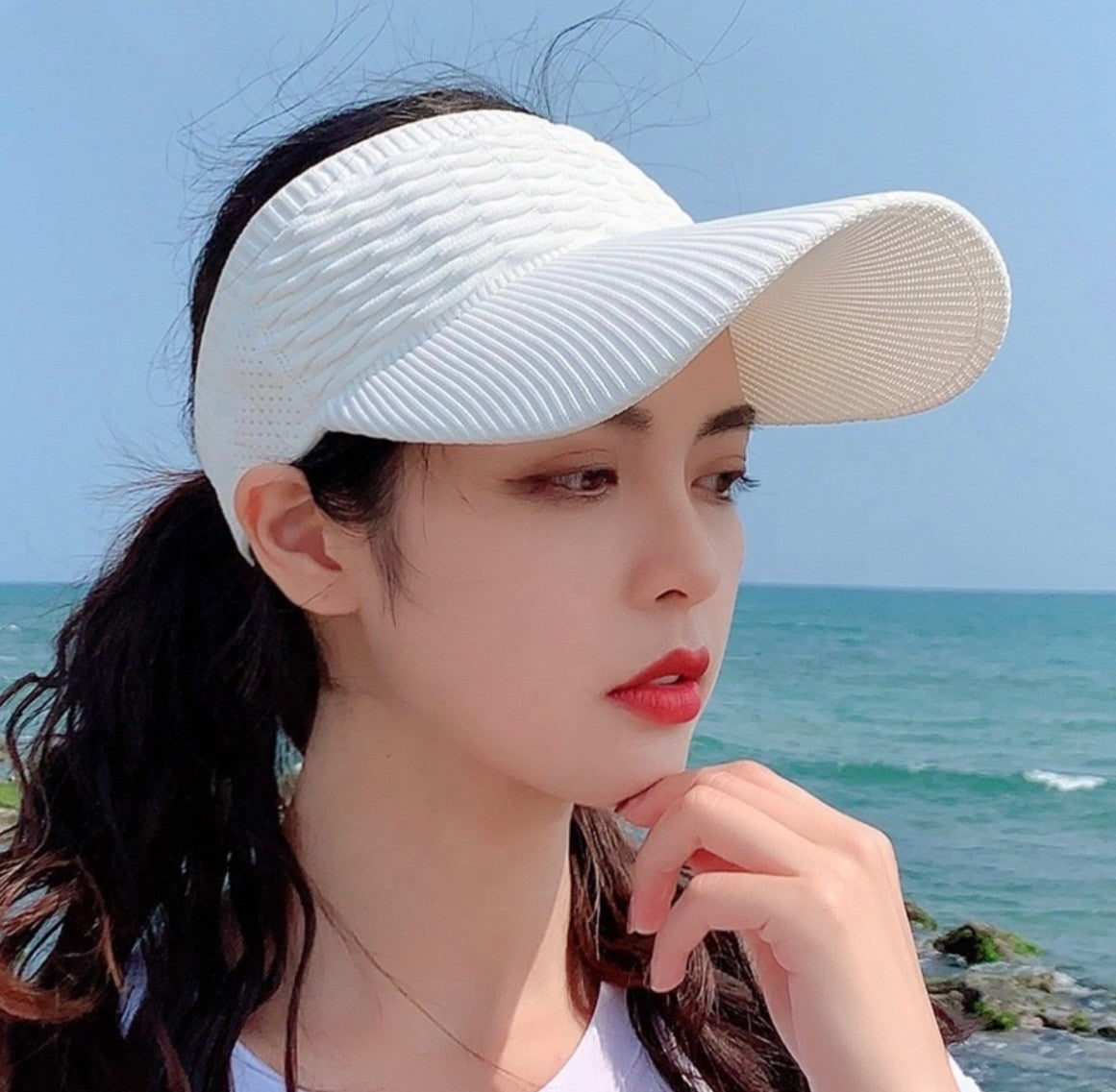 Adjustable Plain Summer Hats Mens Womens Breathable UV Protection Sports Sun Hat