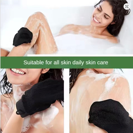 2pcs Double-Sided Exfoliating Bath Gloves 150D Viscose Peeling Mitt Unisex Spa