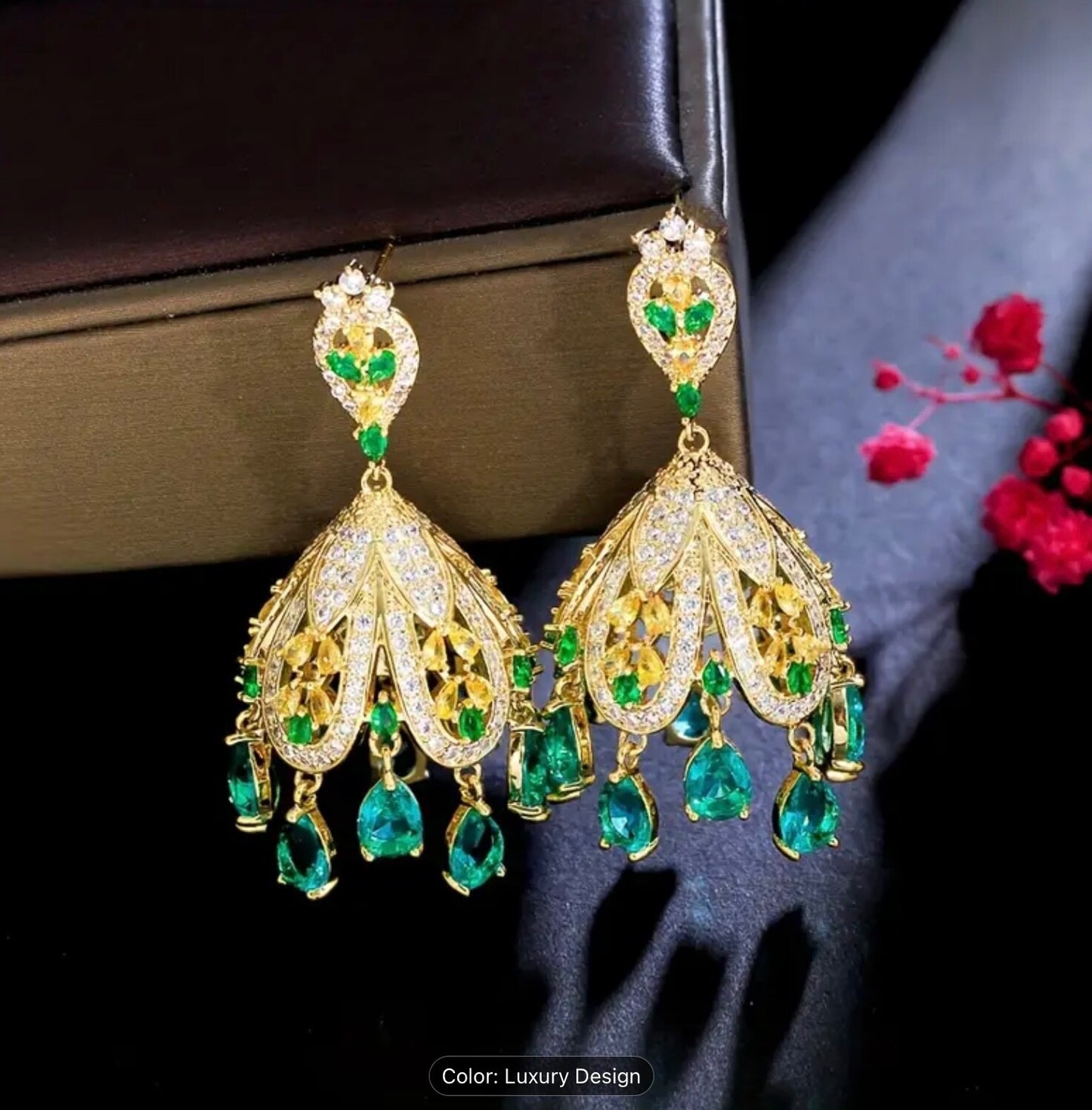 Elegant Earrings Tassel Women Fashion Long Water Drop Zirconia Gift Jewellery