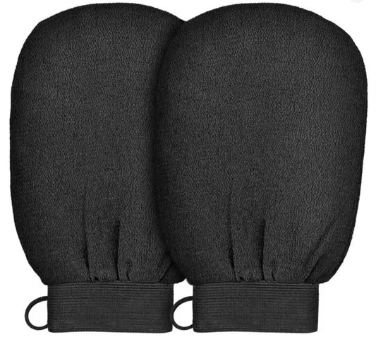 2pcs Double-Sided Exfoliating Bath Gloves 150D Viscose Peeling Mitt Unisex Spa