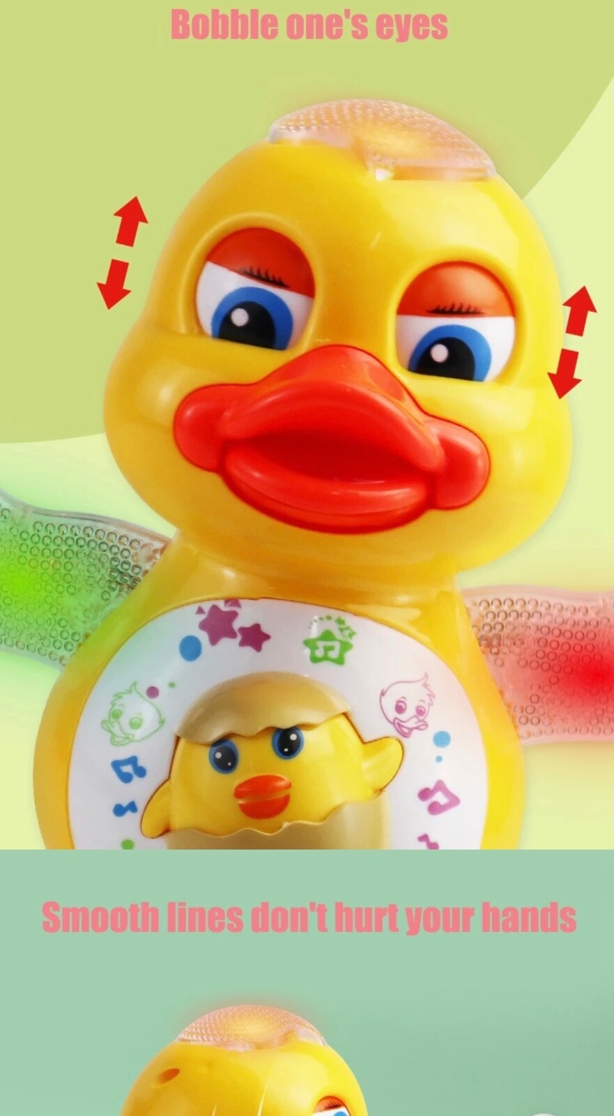 Electric Dancing Duck Music Lights Flashing & Blinking Eyes Educational Kids Toy