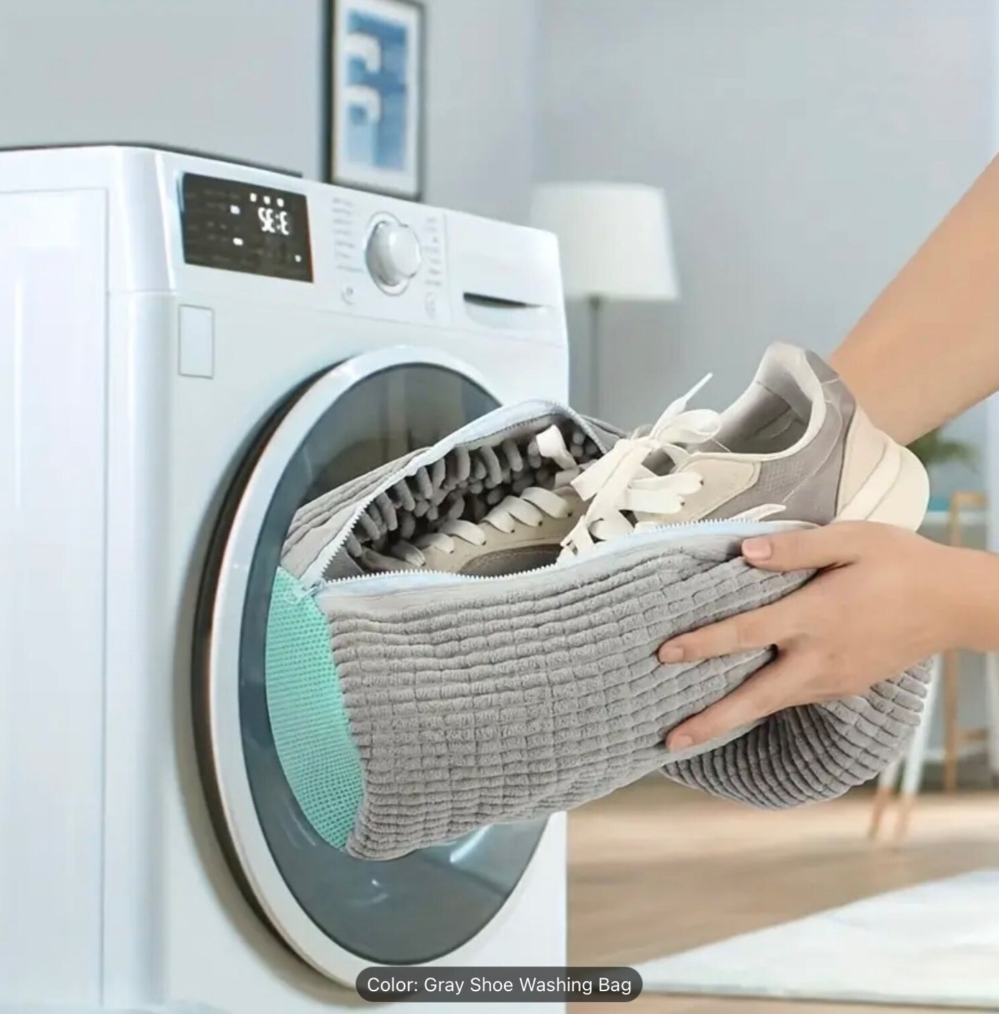 Large Reusable Shoe Washing Bags Thickened Mesh Laundry Zipper Cleaning Machine