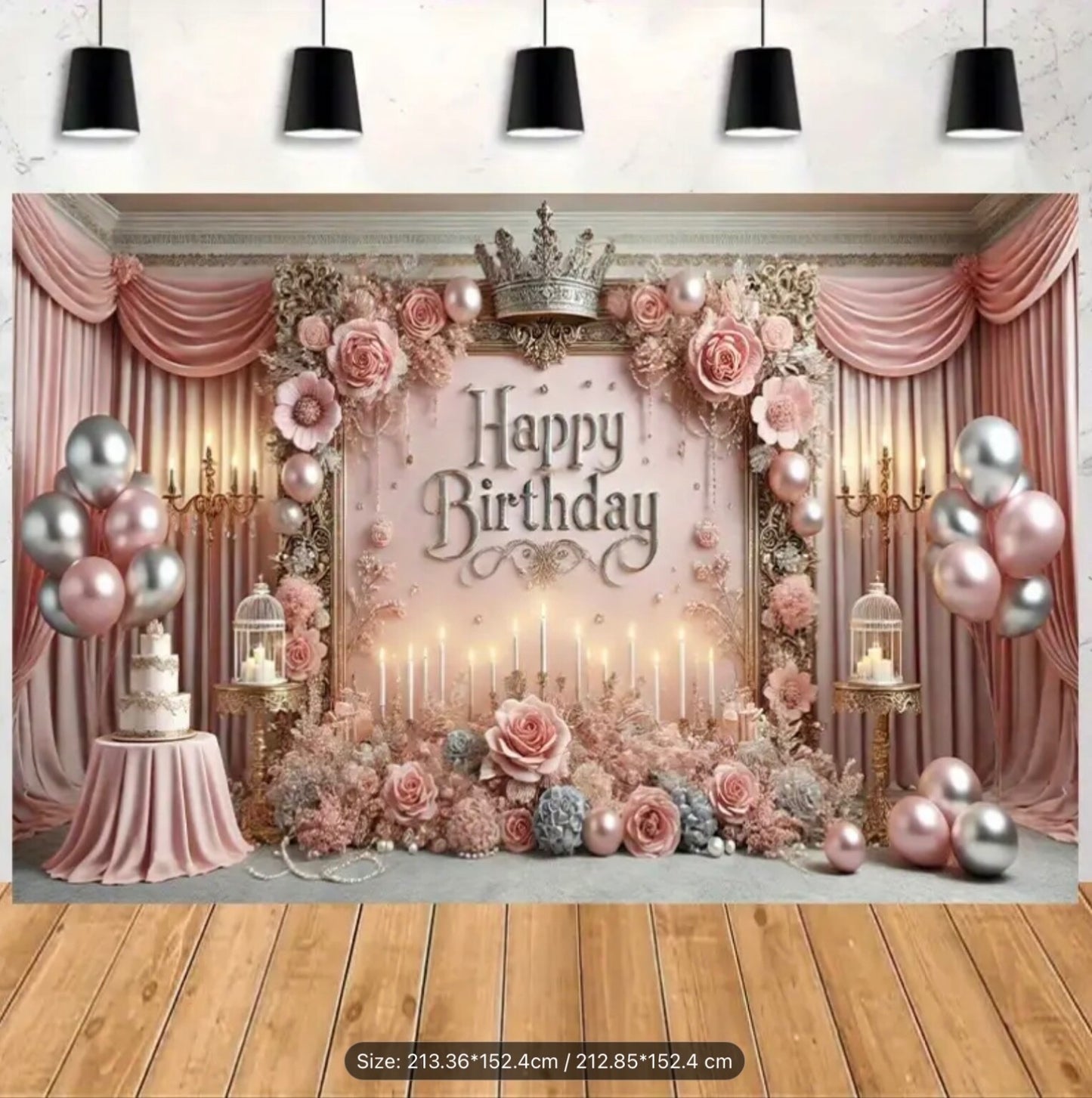 Large Backdrop Kids Birthday Banner Party Background Decor Photography Props