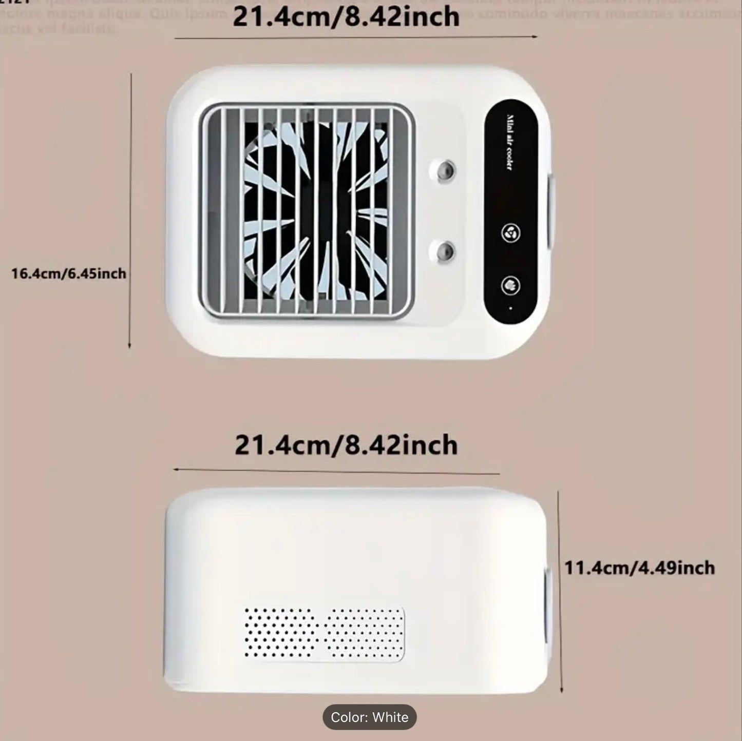 Portable Air Cooler Ice Mist Fan Desktop USB Rechargeable Summer Cooling Fan Gem