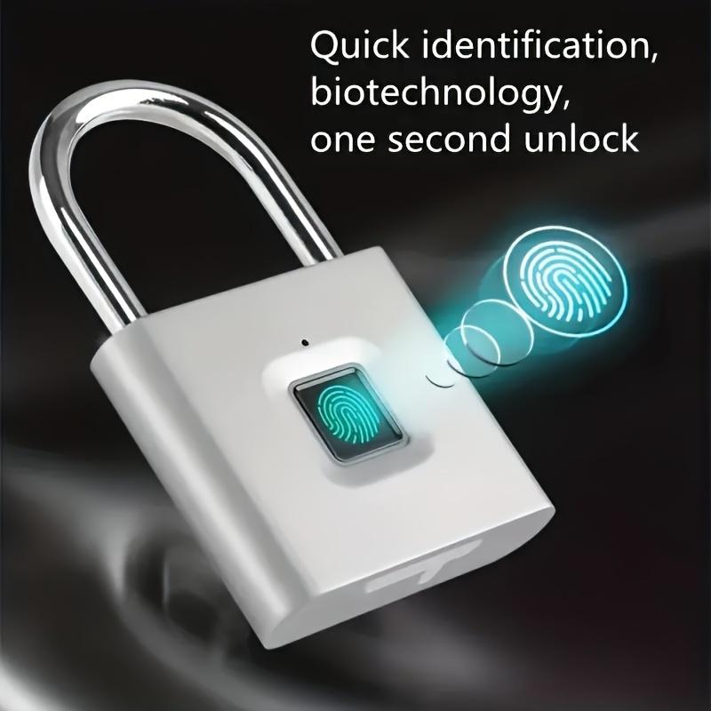 [Smart Fingerprint Padlock] Rust-Resistant Smart Fingerprint Padlock | Portable Keyless Anti-Theft Security Lock with USB Charging for Luggage And Suitcases