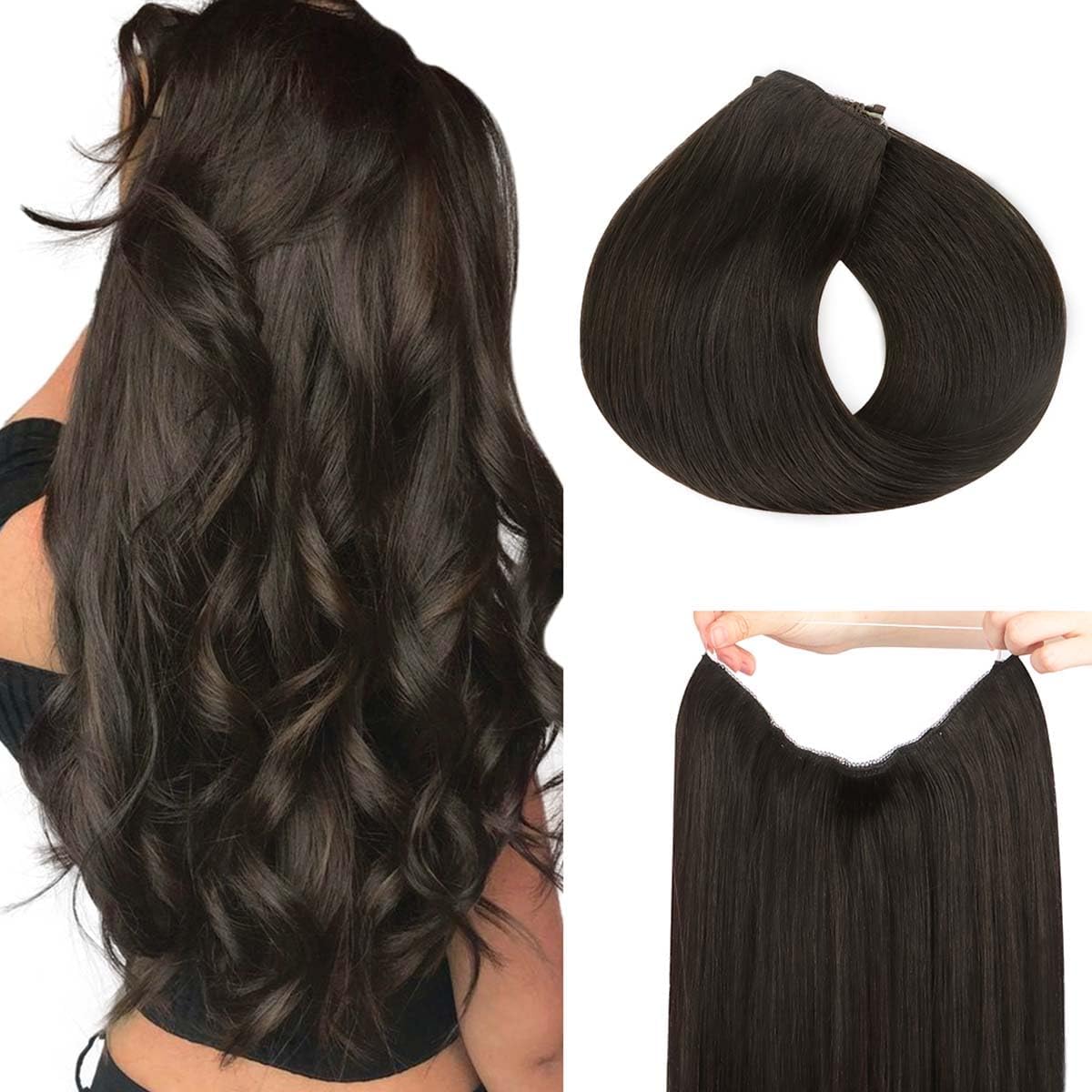 Invisible Wire Hair Extensions – Real Human Hair Hidden Realistic Piece