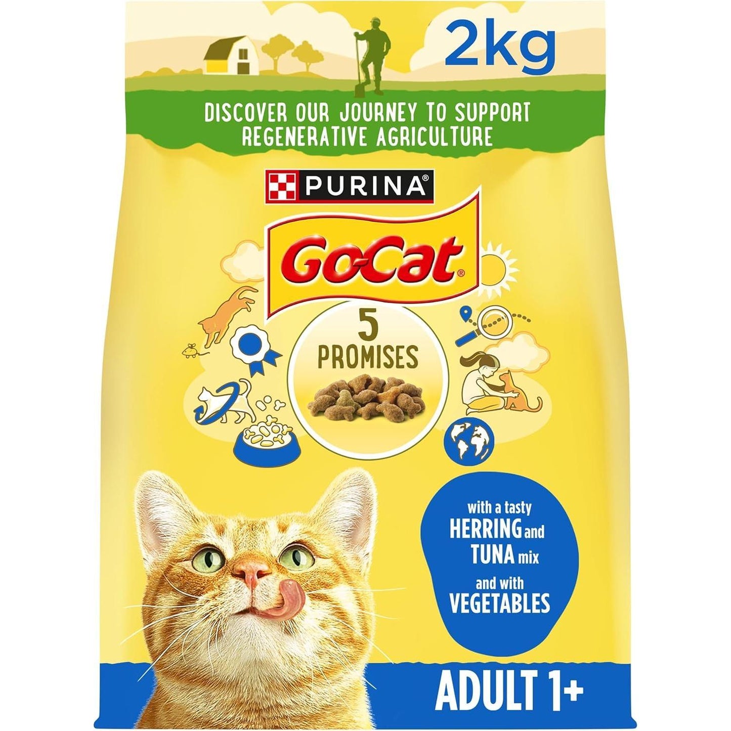 GO-CAT Chicken and Duck Dry Cat Food 10Kg Go-Cat