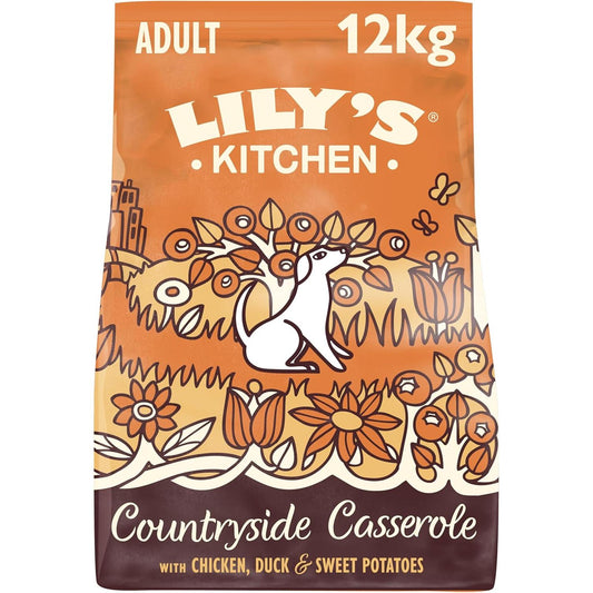 Lily'S Kitchen Made with Natural Ingredients Adult Dry Dog Food Chicken, Duck and & Sweet Potatoes, Grain-Free Recipe 12Kg Bag Lily's Kitchen